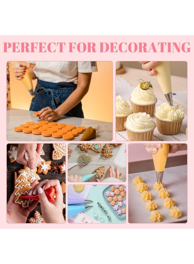 100 قطعة أكياس تزيين سميكة للاستعمال مرة واحدة، أكياس كريمة الكيك، أكياس تزيين الحلويات والبسكويت، أدوات خبز منزلية، أدوات تزيين الكيك 31 سم * 22 سم - Image 3